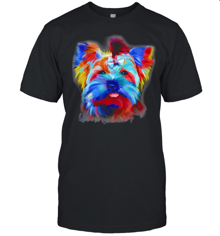 Yorkie Dog Puppy Hand Drawing  Classic Men's T-shirt