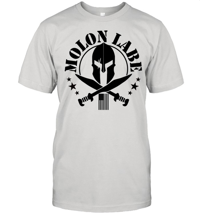 Epic 2A Spartan Molon Labe Patriotic American Flag shirt Classic Men's T-shirt