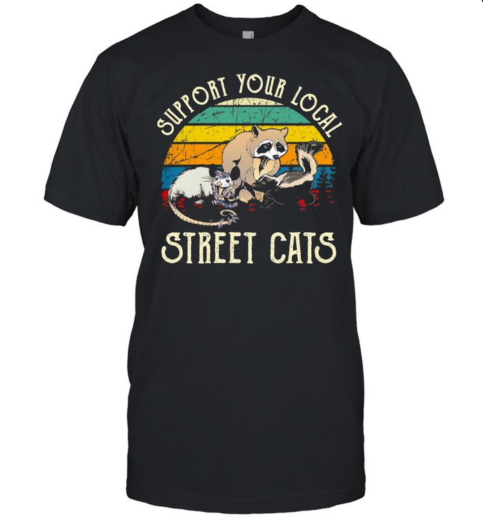 Sloth Support Your Local Street Cats Vintage Retro shirt Classic Men's T-shirt