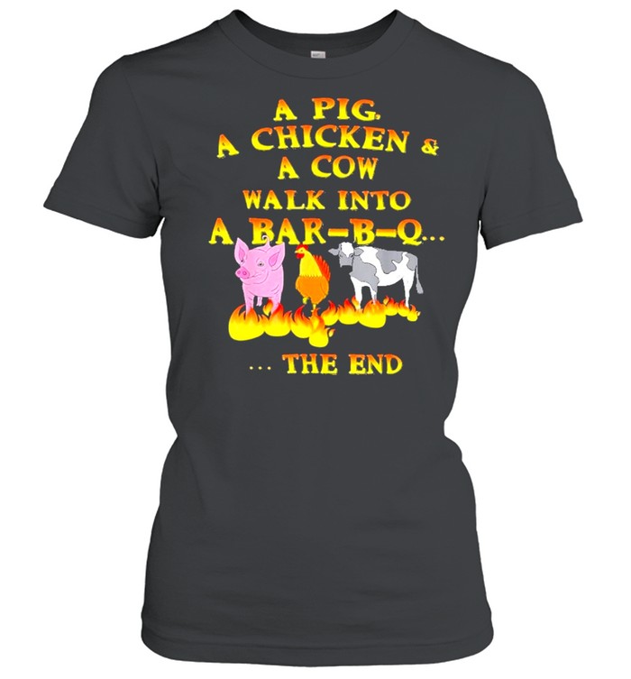 A pig a chicken a cow walk shirt Classic Women's T-shirt