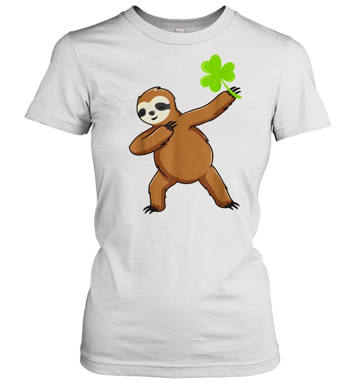 Irish Leprechaun Dabbing Sloth St Patrick’s Day Green shirt Classic Women's T-shirt