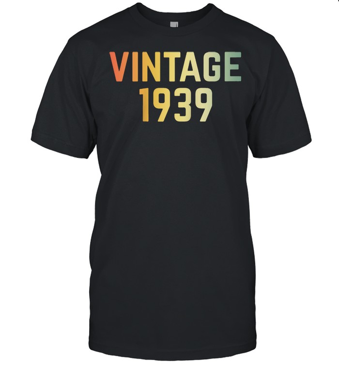 Vintage 1939 82nd Birthday Retro 82 Years shirt