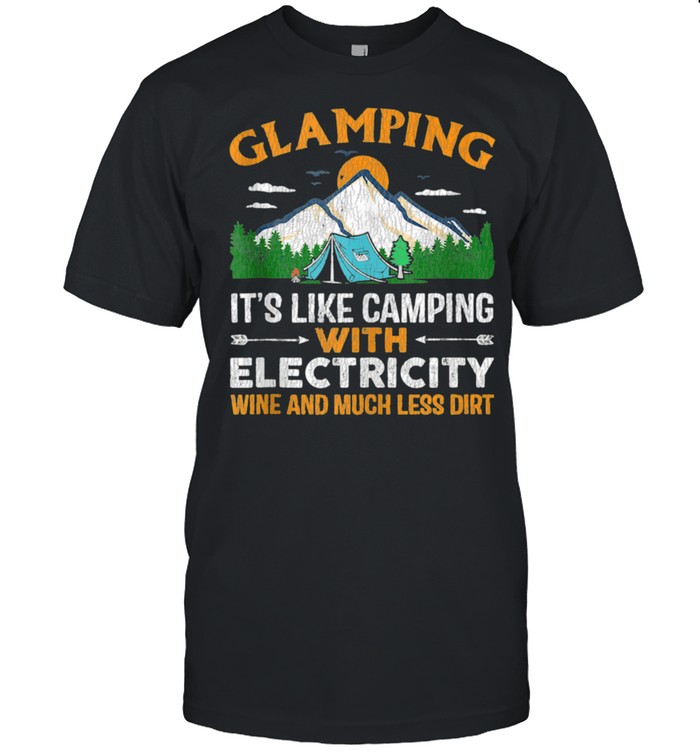 Glamping Definition Outdoors Camping Hiking Camper Glamper shirt Classic Men's T-shirt