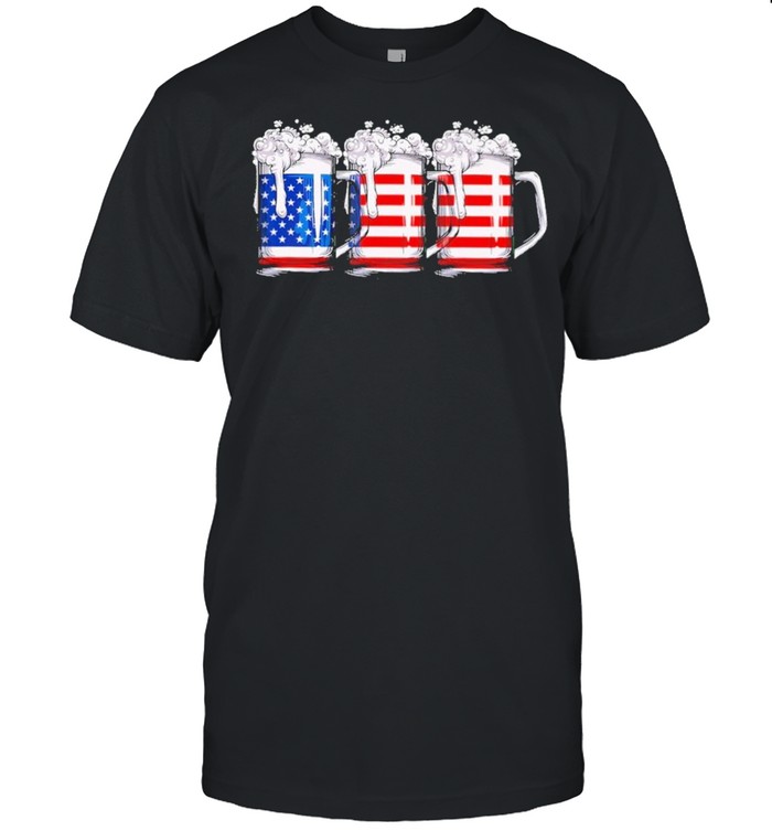 Three beer American flag shirt