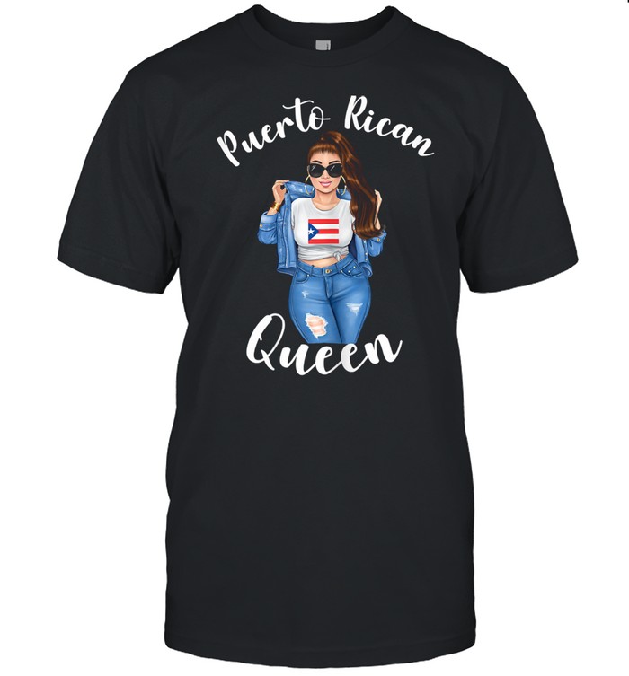 Womens Puerto Rican Queen Proud Mexican Latin Sunshine Sassy Shirt