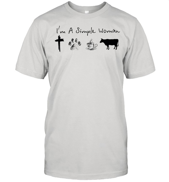 Im a simple woman Jesus dog coffee and horse shirt