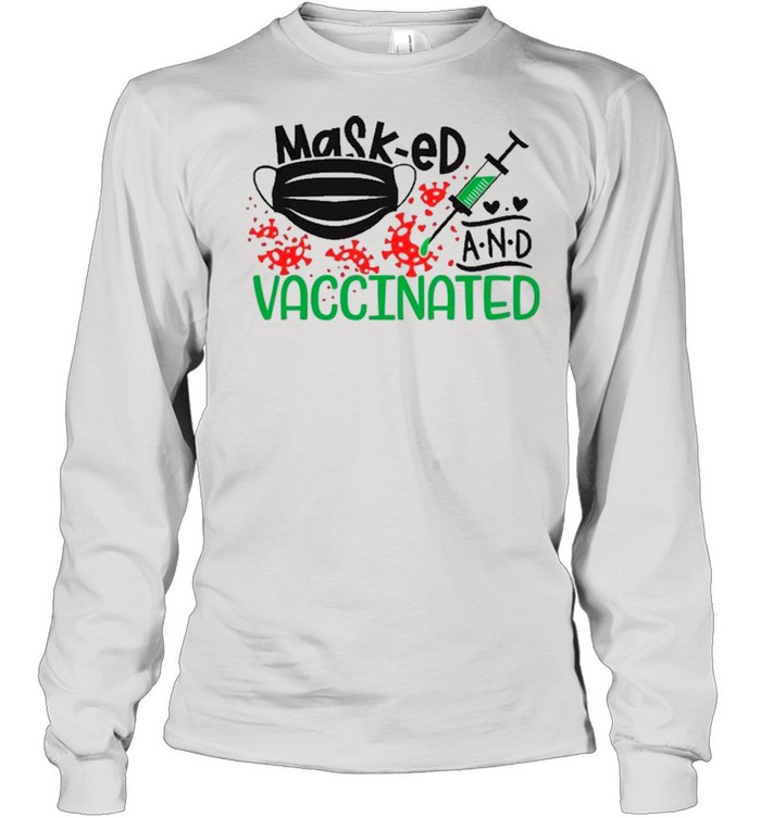 Mask-ed And Vaccinated – Anti Covid 19 shirt Long Sleeved T-shirt
