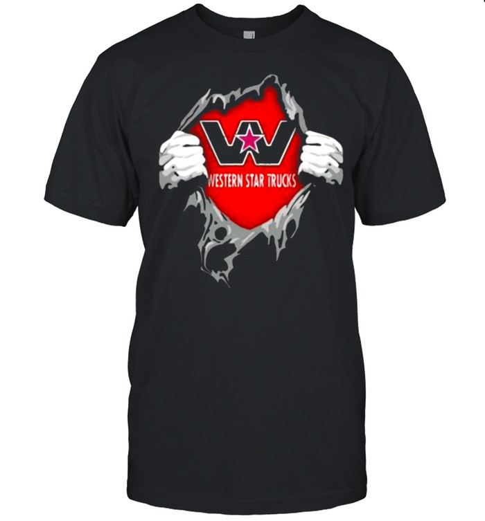 Superhero With Western Star Trucks Logo Shirt