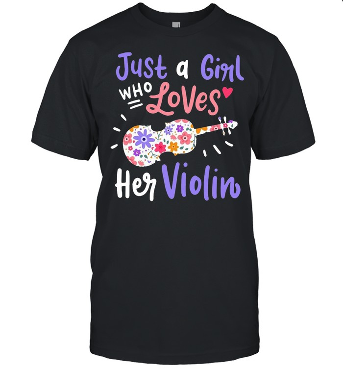 Violin Violinist Just A Girl Who Loves Her Violin T-shirt Classic Men's T-shirt