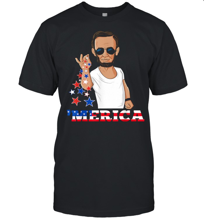 Abraham Lincoln 4th Of July Merica  Classic Men's T-shirt