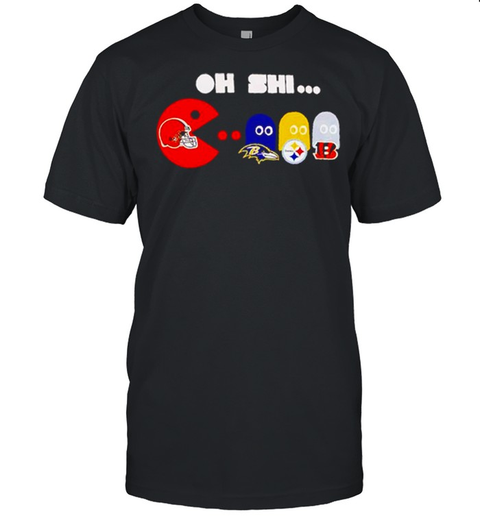 Oh Shi Cleveland Browns Baltimore Ravens Pittsburgh Steelers Cincinnati Bengals  Classic Men's T-shirt