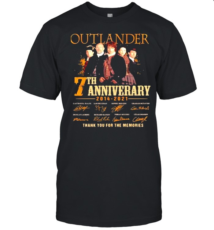 Outlander 7th Anniversary 2014 2021 Thank You For The memories Signature  Classic Men's T-shirt
