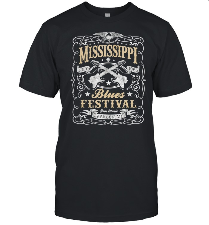 Mississippi Rock Whiskey Concert Music Festival Guitar shirt Classic Men's T-shirt