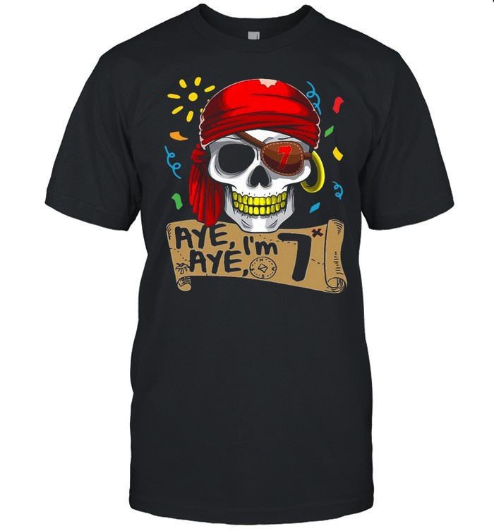 Cool Pirate 7 Years Old Birthday T-shirt Classic Men's T-shirt