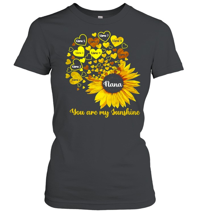 Personalized Mom Grandma Little Sunshine T-shirt Classic Women's T-shirt