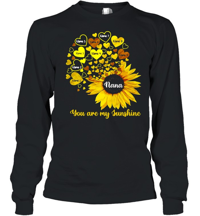 Personalized Mom Grandma Little Sunshine T-shirt Long Sleeved T-shirt