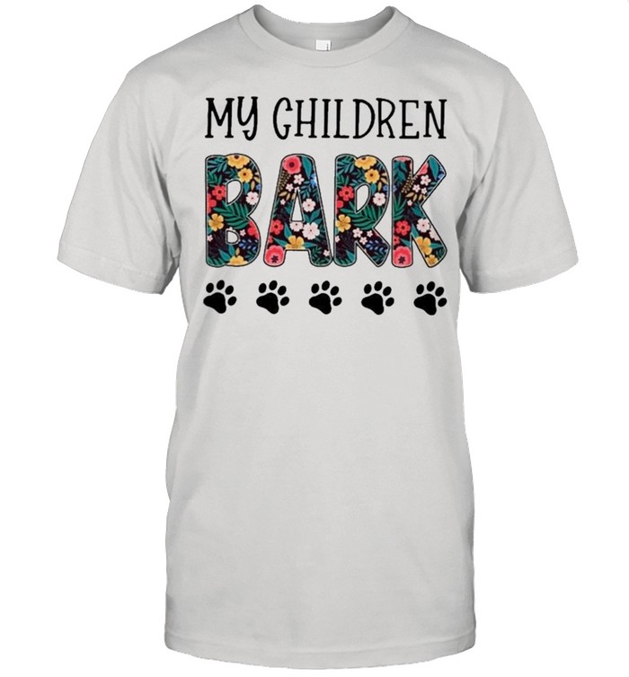 My children bark paw flower shirt Classic Men's T-shirt