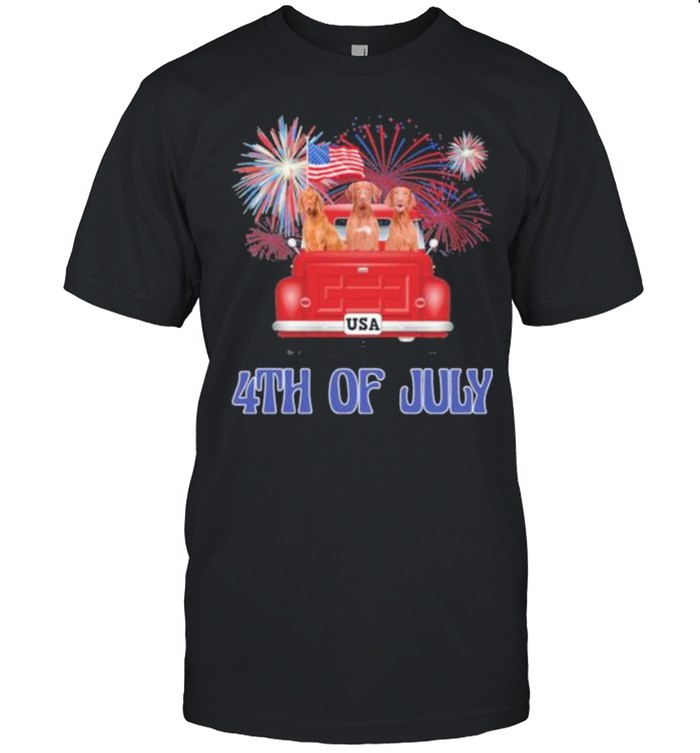 Vizsla 4th Of July American Flag shirt Classic Men's T-shirt