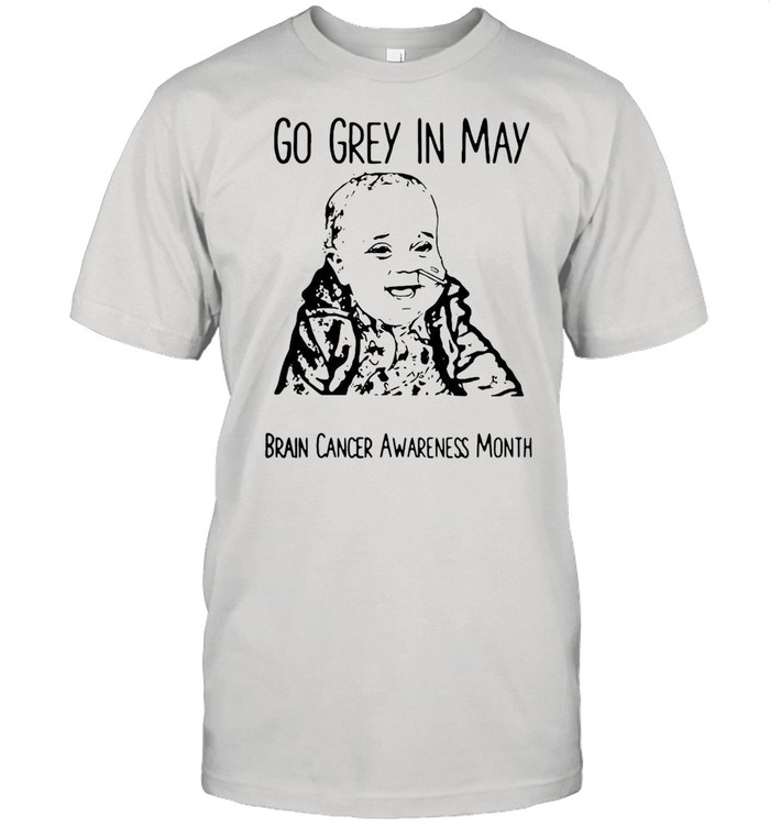 Go grey in may brain cancer awareness month shirt Classic Men's T-shirt