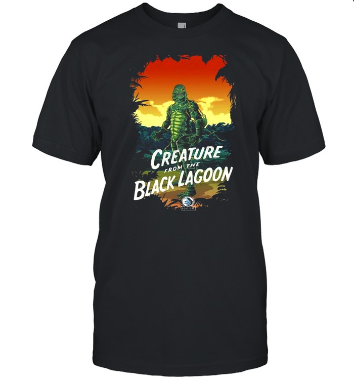 Universal Monsters Creature From The Black Lagoon Dark Frame T-shirt Classic Men's T-shirt