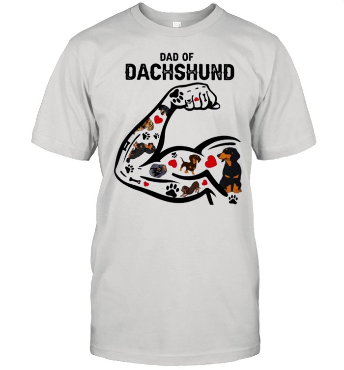 dad of dachshund gym shirt
