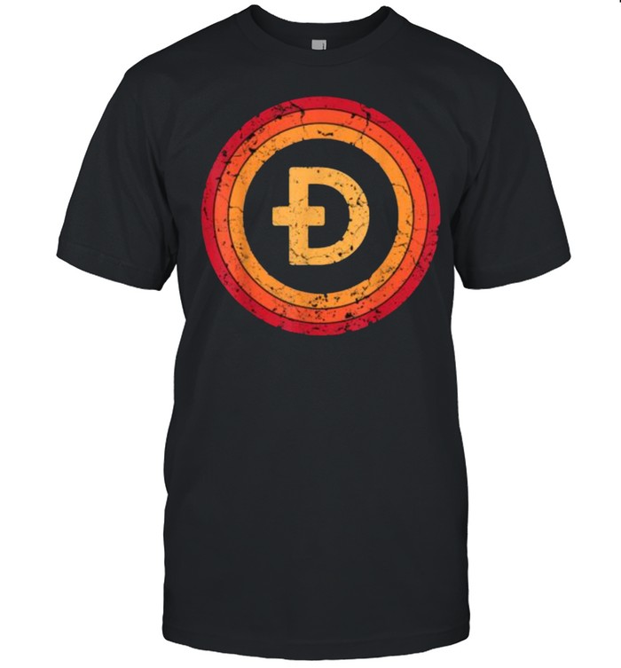 Dogecoin Doge Coin Logo Crypto Currency Vintage  Classic Men's T-shirt