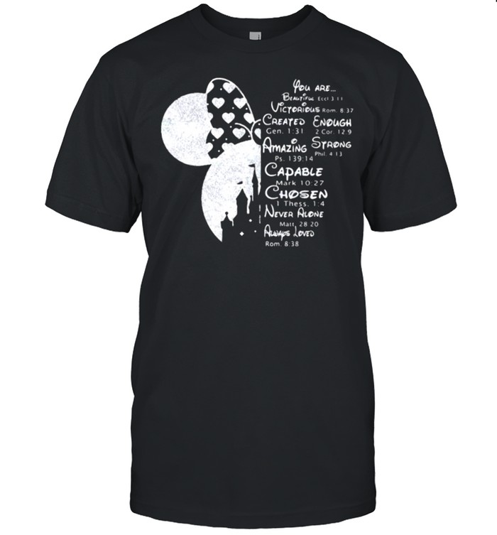 You are beautiful created enough amazing choeen minnie disney bling shirt