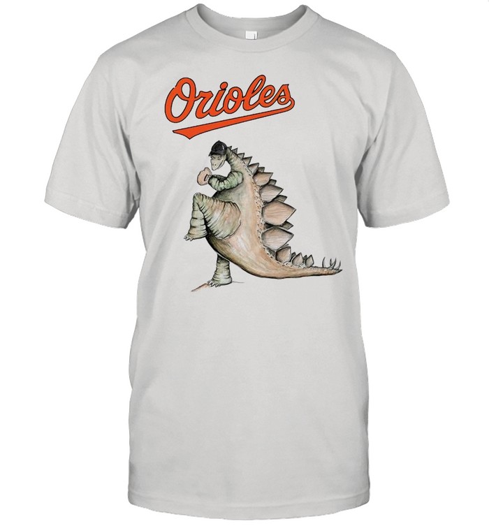 Baltimore Orioles Godzilla throw a baseball shirt