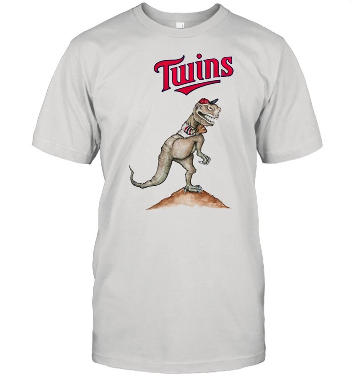 Minnesota Twins T-Rex throw a baseball shirt Classic Men's T-shirt