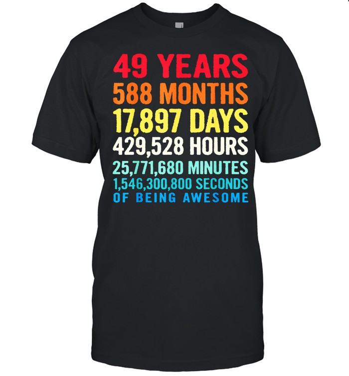 Vintage 49 Years of Being Awesome Unique 49th Birthday shirt