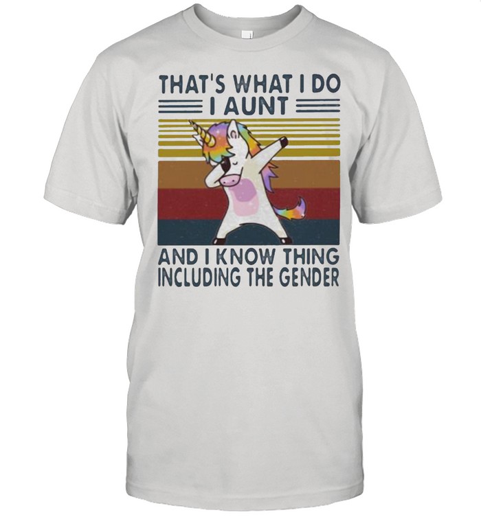 That’s What I Do I Aunt And I Know Things Unicorn Vintage  Classic Men's T-shirt