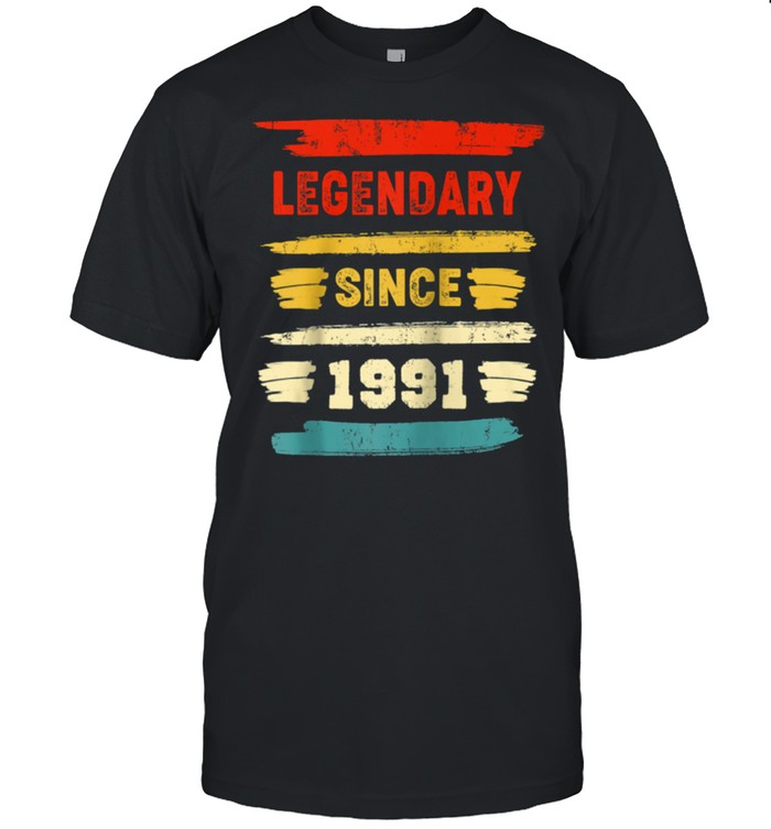 Retro Birthday Vintage Legendary Since 1991 shirt Classic Men's T-shirt