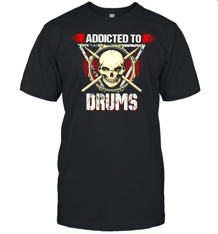 Addicted To Drums Skull  Classic Men's T-shirt