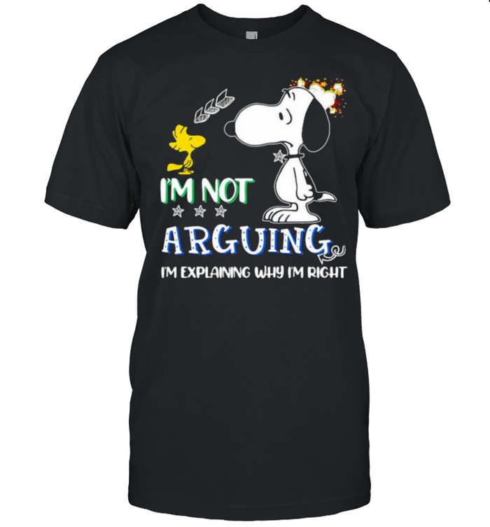 Im not arguing im explaining why im right snoopy shirt Classic Men's T-shirt
