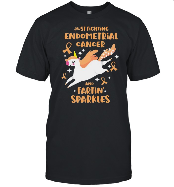 Unicorn Just Fighting Endometrial Cancer And Farting Sparkles T-shirt Classic Men's T-shirt