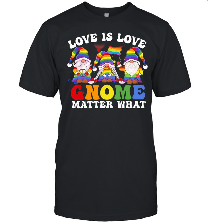 Love Is Love Gnomes Matter What LGBT Flag shirt Classic Men's T-shirt