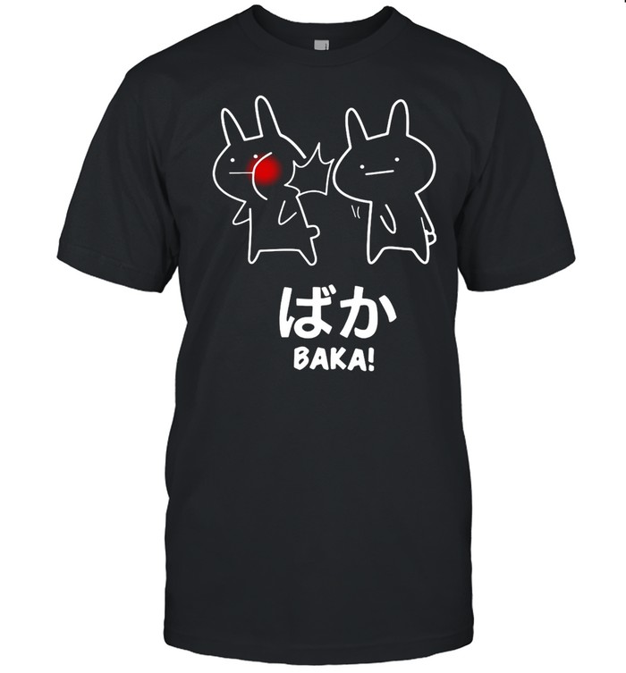 Anime Baka Rabbit Slap Black T-shirt