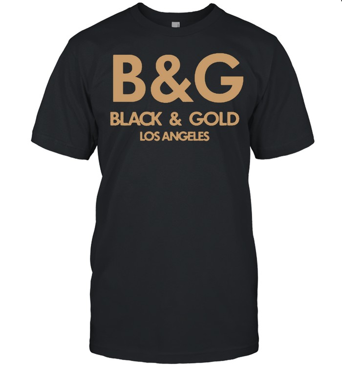 B&G Black And Gold Los Angeles Football Fan Jersey Style Soccer Team T- Classic Men's T-shirt