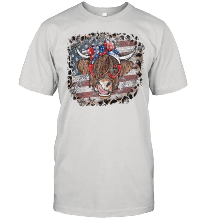 Highland Cow 4th Of July Women shirt