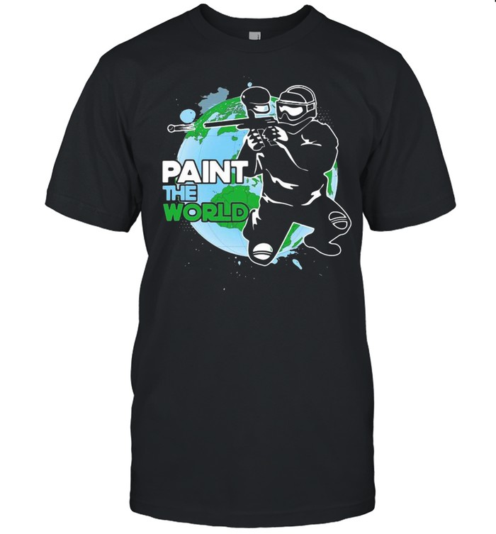 Paintball Paint The World Player Gamer T-shirt