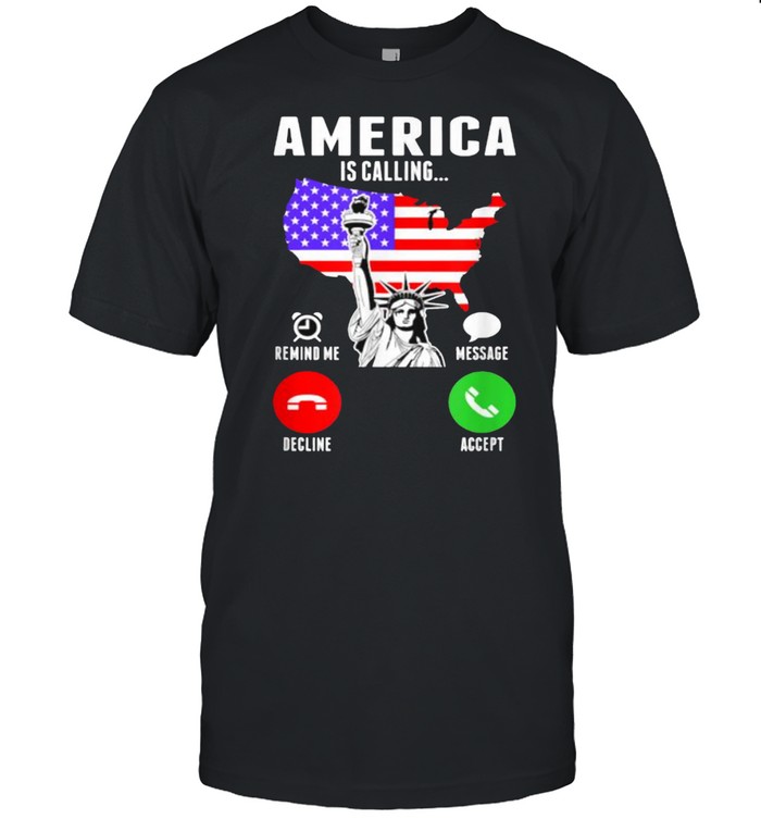 America Is Calling Liberties American Flag T- Classic Men's T-shirt