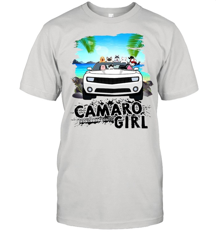 Camaro Girl And Dog T-shirt Classic Men's T-shirt