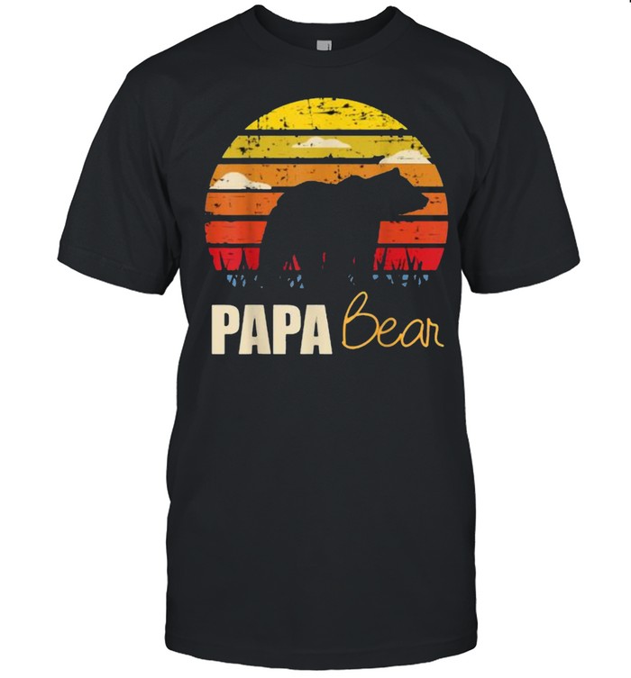 Papa Bear Vintage Sunset T-Shirt