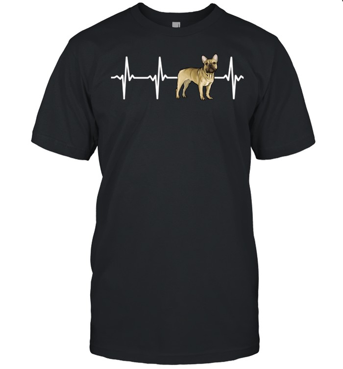 French Bulldog Heartbeat Love My Dog shirt Classic Men's T-shirt