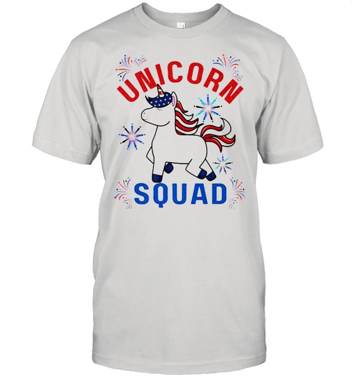 Unicorn Squad Patriotic Fireworks 4th Of July independence T-Shirt