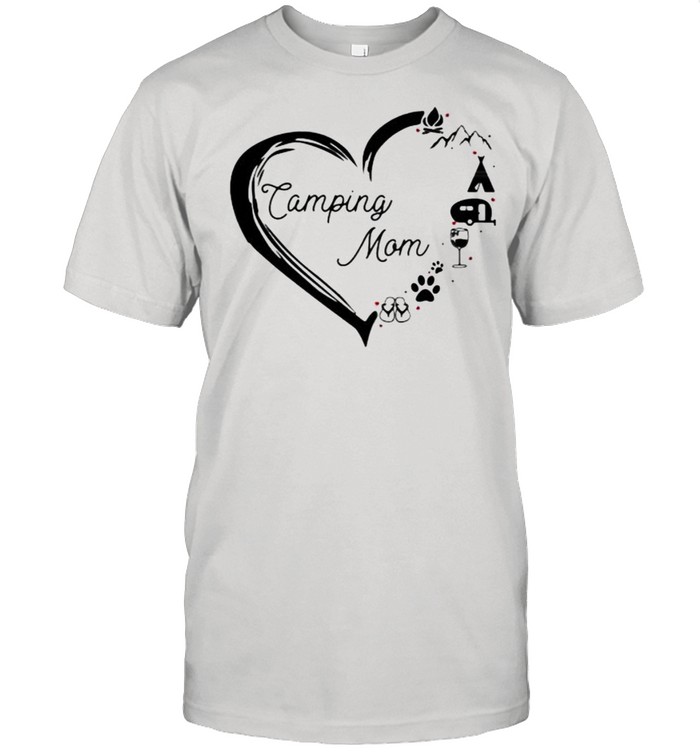 Love Camping Mom Wine Dog Flip FLop  Classic Men's T-shirt