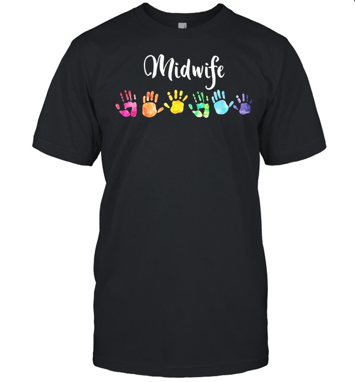 Rainbow Hands Midwife shirt Classic Men's T-shirt