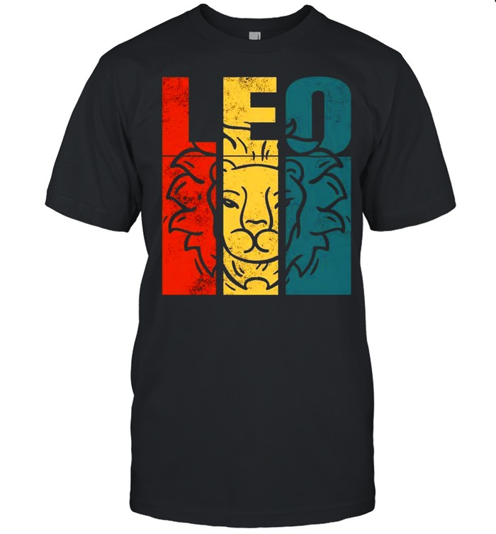 Vintage Leo Man Astrology Zodiac Leo Birthday  Classic Men's T-shirt