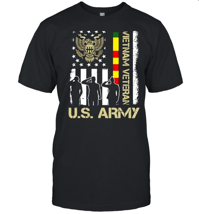 U.S Army Vietnam Veteran USA Flag Veteran Vietnam Army T-shirt