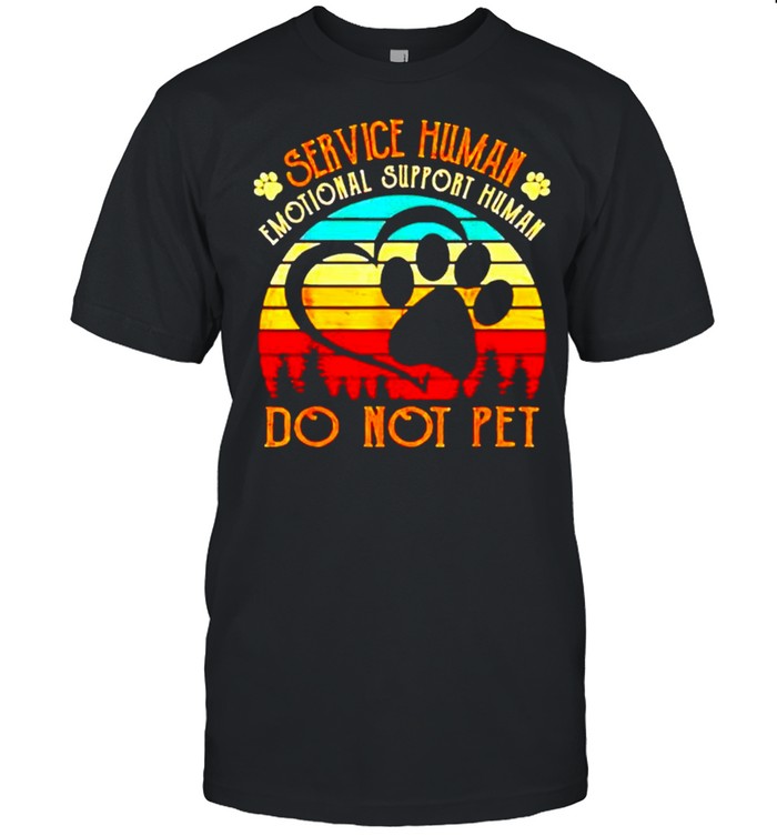 Service human emotional support human do not pet vintage shirt Classic Men's T-shirt